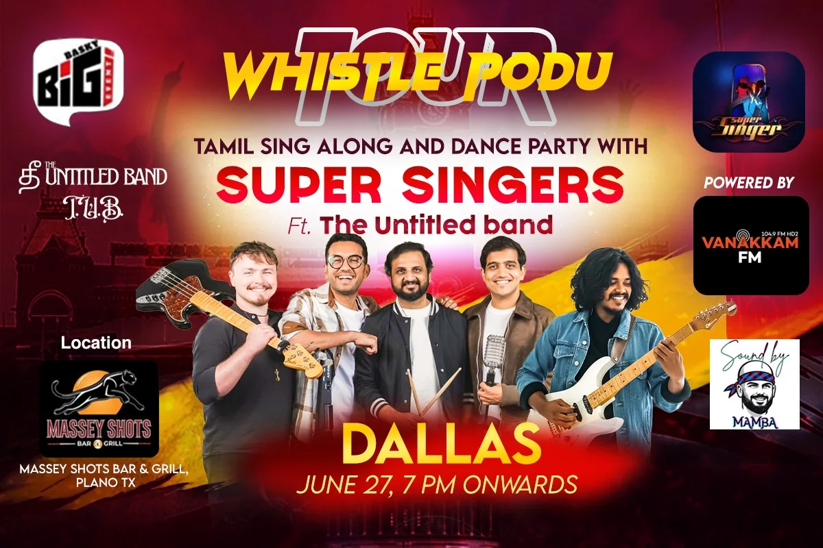 Whistle Podu Tour Dallas flyer