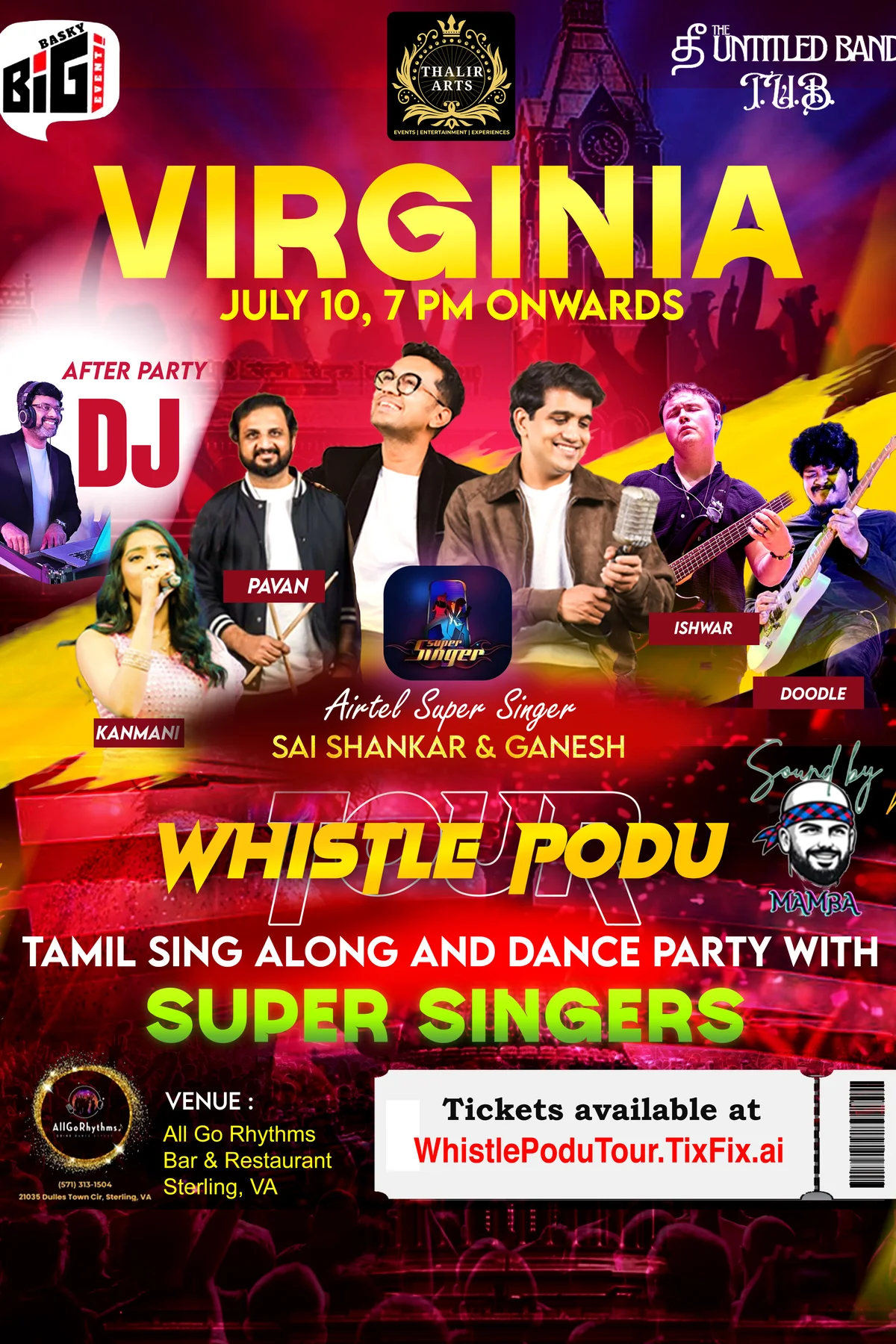 Whistle Podu Tour Virginia poster